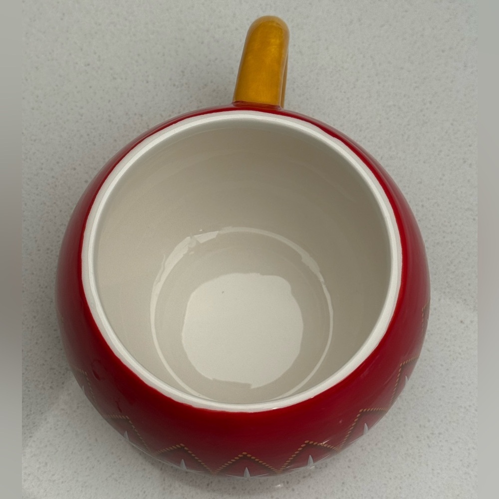 Harry & David Holiday Christmas Mug Red and White Starburst Pattern Ceramic - Picture 6 of 10